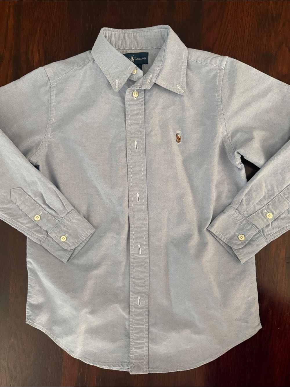 Ralph Lauren Pale Blue Oxford Button-Down Shirt - Boy